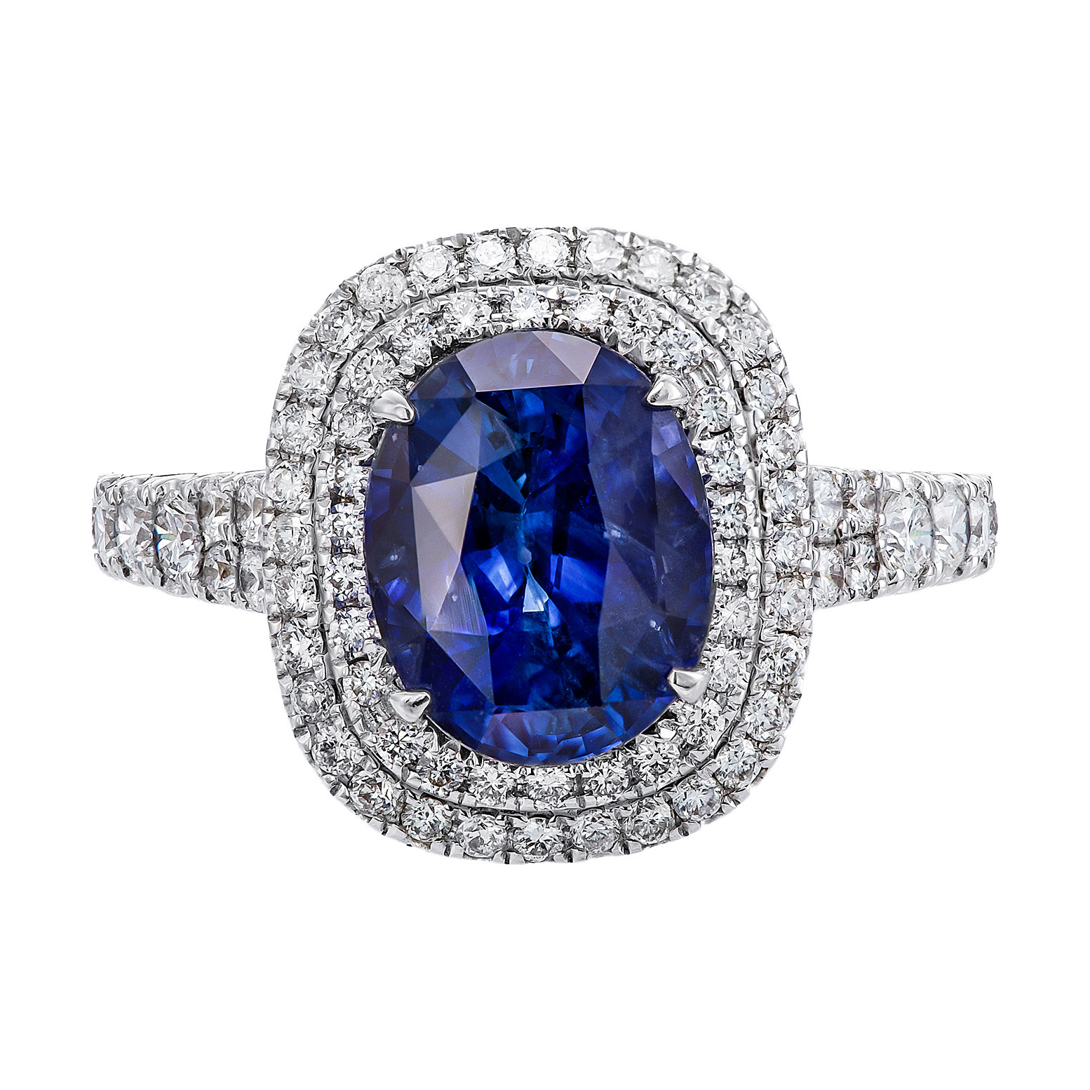 3.05ct Blue Sapphire Ring | For Her - Eumayco Jewellery